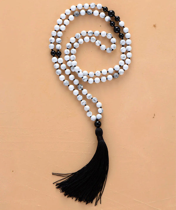 108 Beads Mala Howlite Mala Necklace