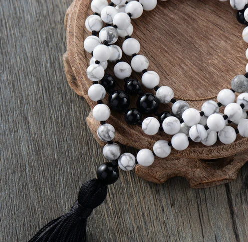 108 Beads Mala Howlite Mala Necklace