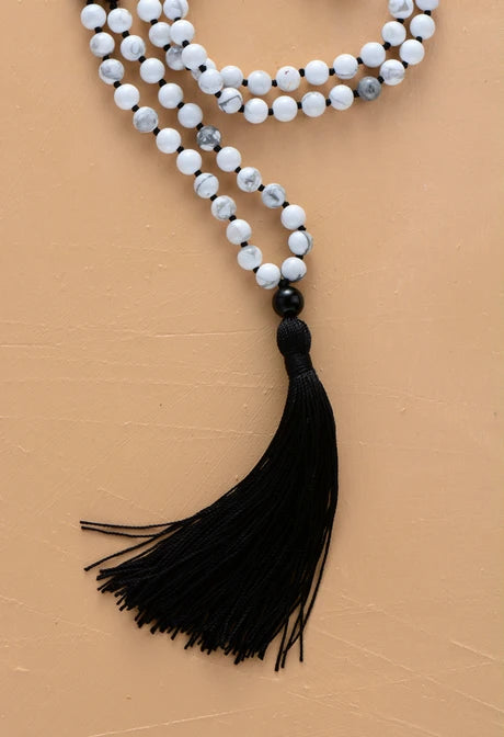 108 Beads Mala Howlite Mala Necklace