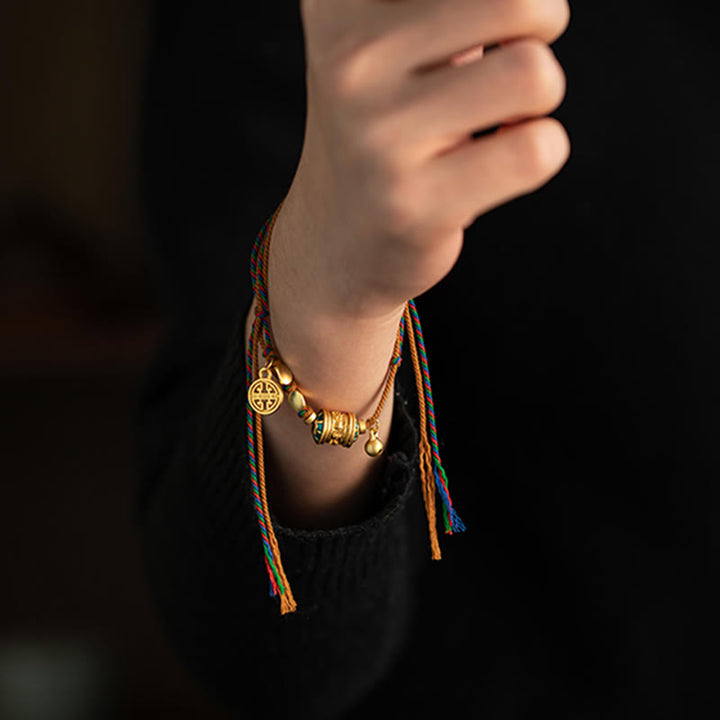 Tibetan Prayer Wheel Six-Character Lucky Bracelet