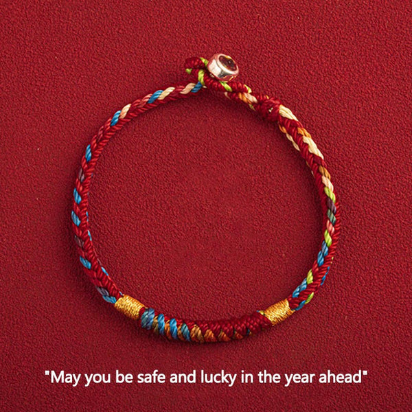 Tibetan Colorful Thread Lucky Charm Bracelet