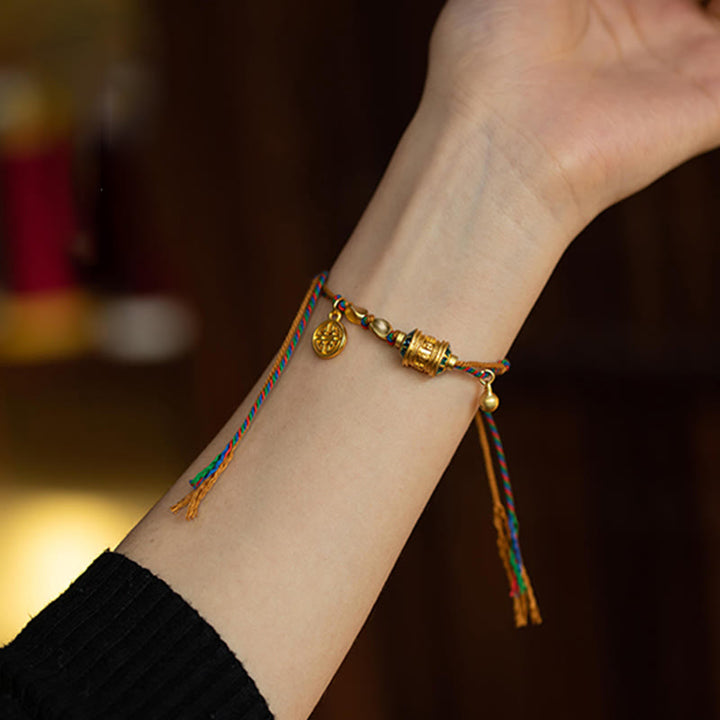 Tibetan Prayer Wheel Six-Character Lucky Bracelet