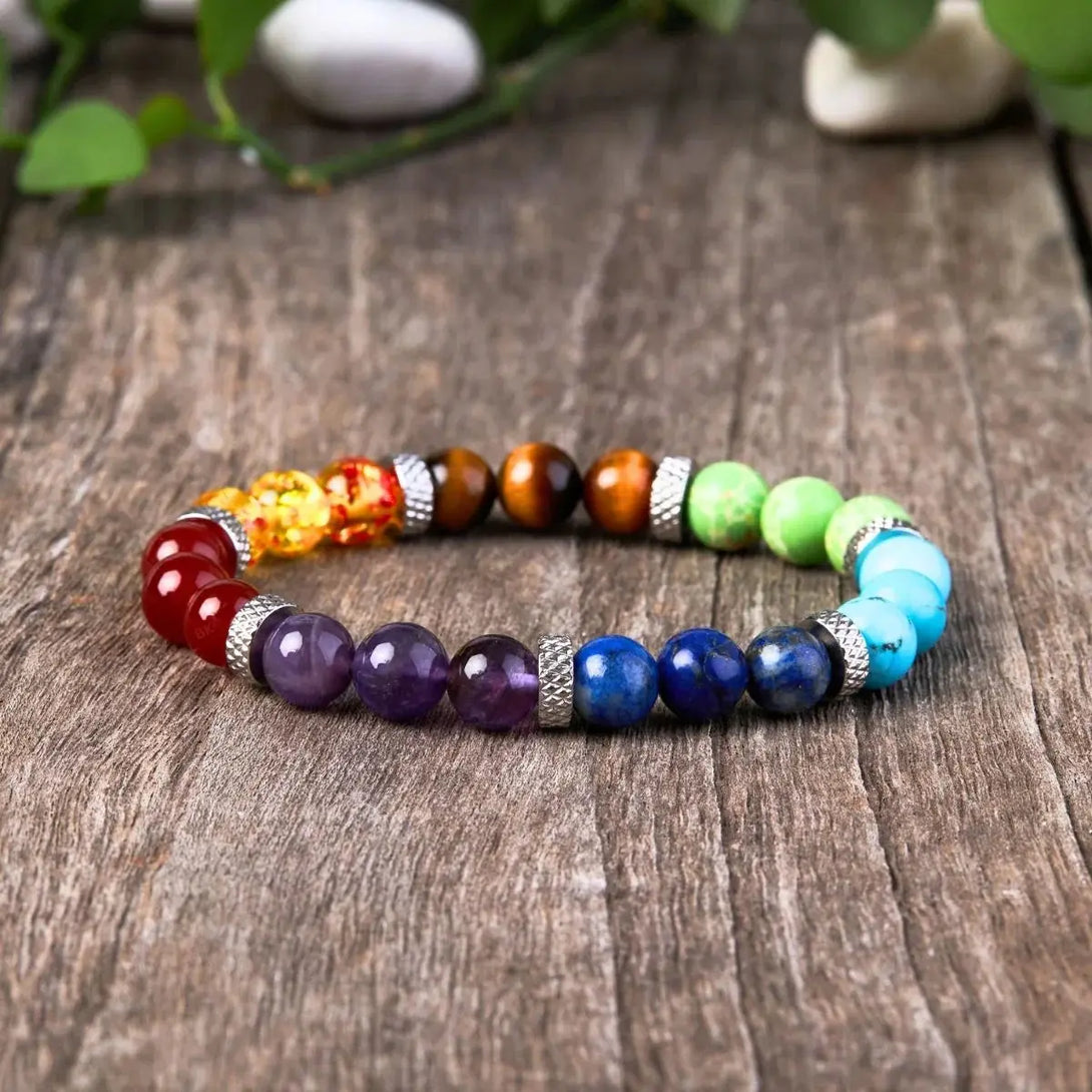 7 Chakra Bracelet – Natural Stones, Healing & Meditation Karma & Renewal