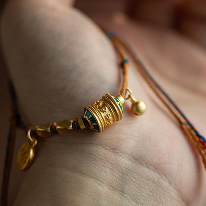 Tibetan Prayer Wheel Six-Character Lucky Bracelet