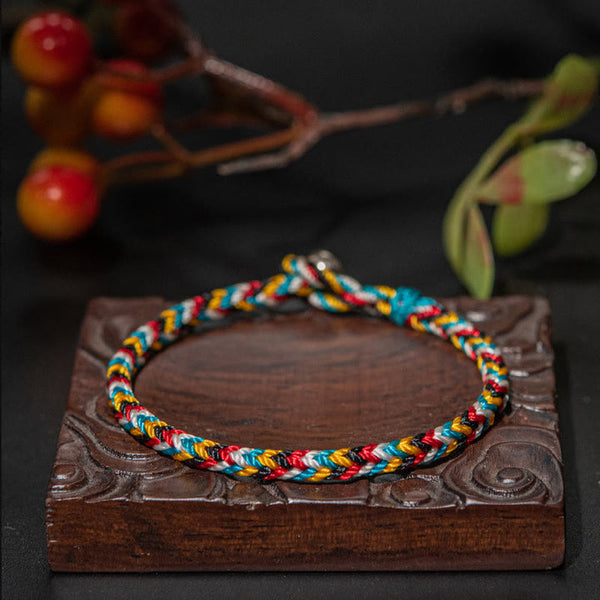 Tibetan Prayer Rope Belt Protection bracelet - Five Color Thread