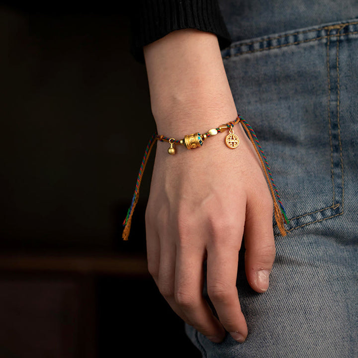 Tibetan Prayer Wheel Six-Character Lucky Bracelet