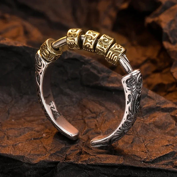 925 Sterling Silver Tang Flower Ring - Luck Energy