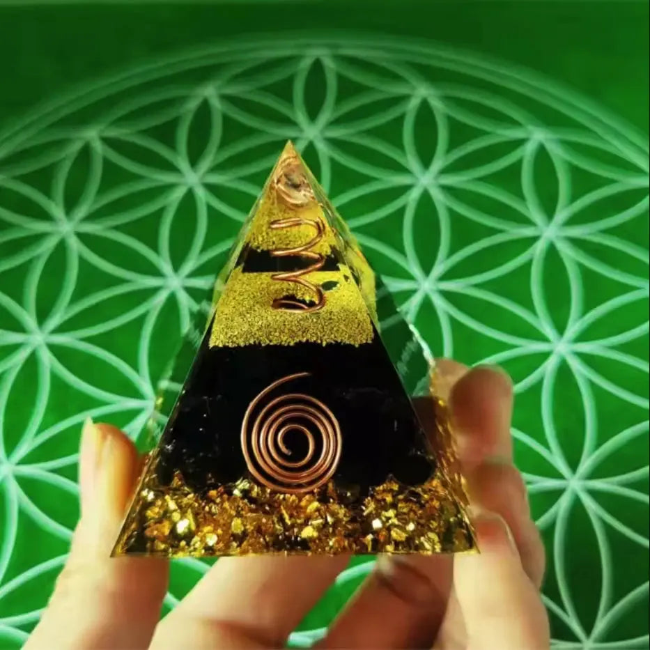 Black Tourmaline Crystal Pyramid - For Protection-03