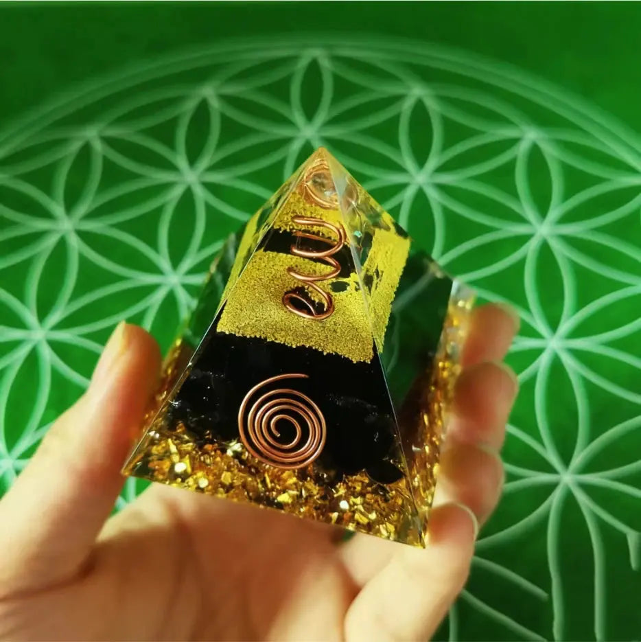 Black Tourmaline Crystal Pyramid - For Protection-05