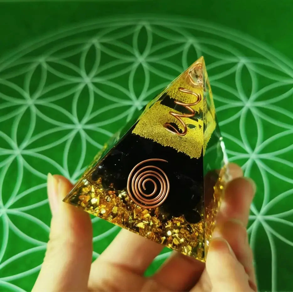 Black Tourmaline Crystal Pyramid - For Protection-04