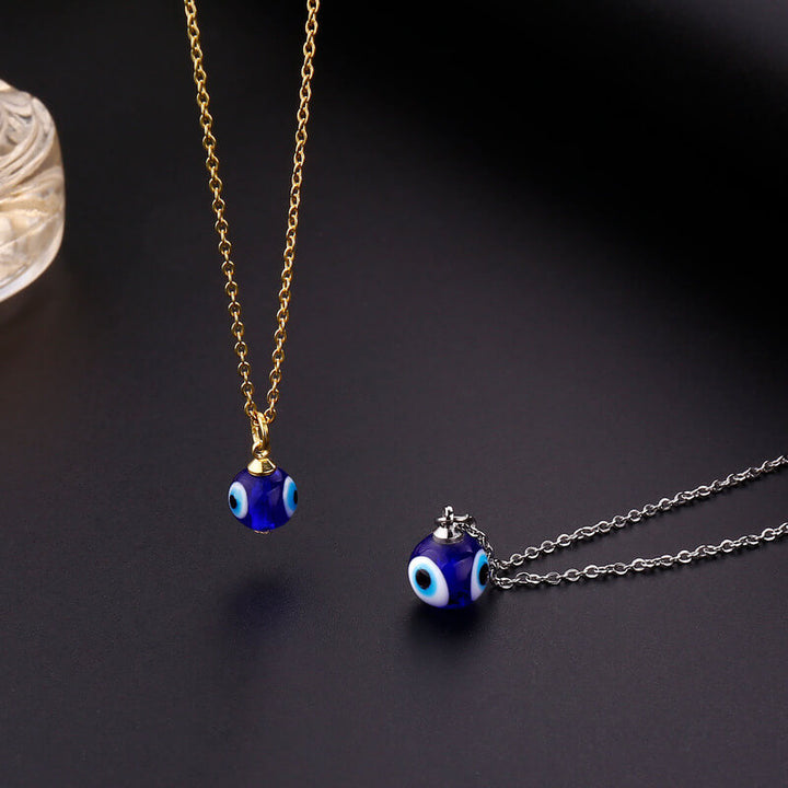 Blue Evil Eye Pendant Necklace