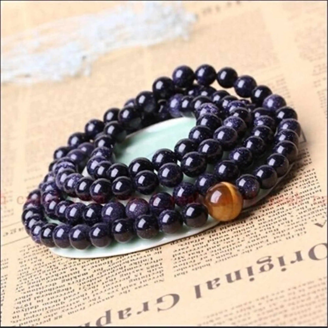 Blue Sandstone Bracelet Yoga Buddhism 01