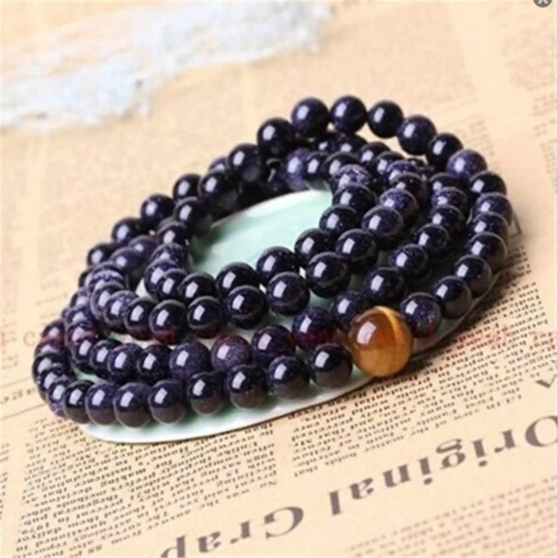 Blue Sandstone Bracelet Yoga Buddhism 03