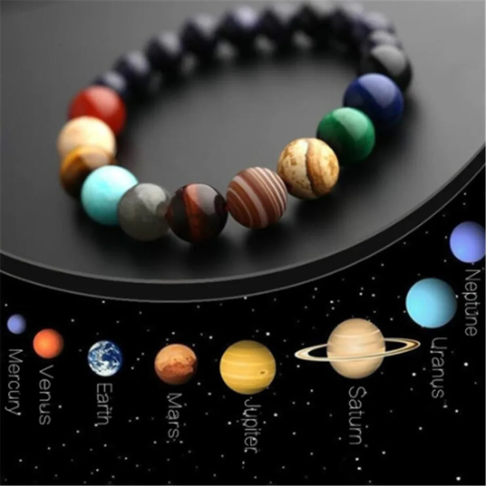 Blue Sandstone Moon Stone Chakra Bracelet 03