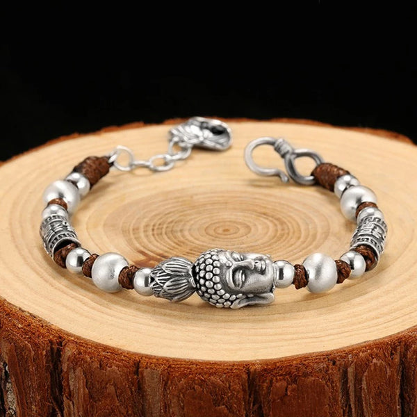 Buddha Head Knitted Blessing Bracelet