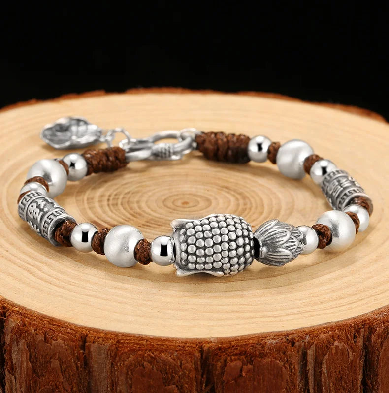 Buddha Head Knitted Blessing Bracelet