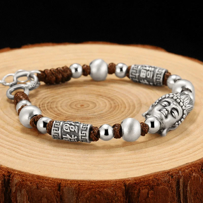 Buddha Head Knitted Blessing Bracelet