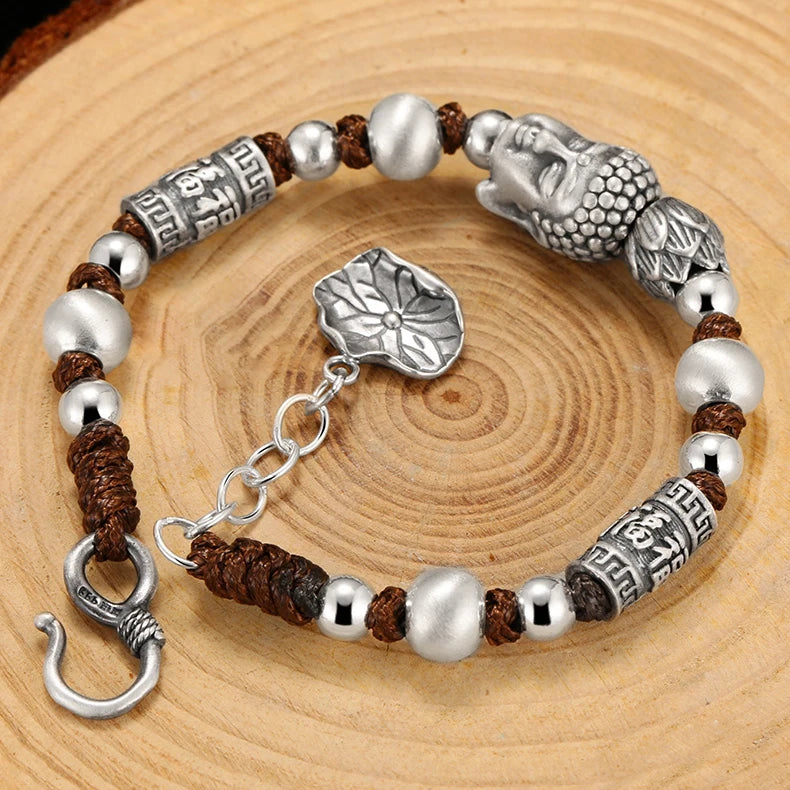 Buddha Head Knitted Blessing Bracelet