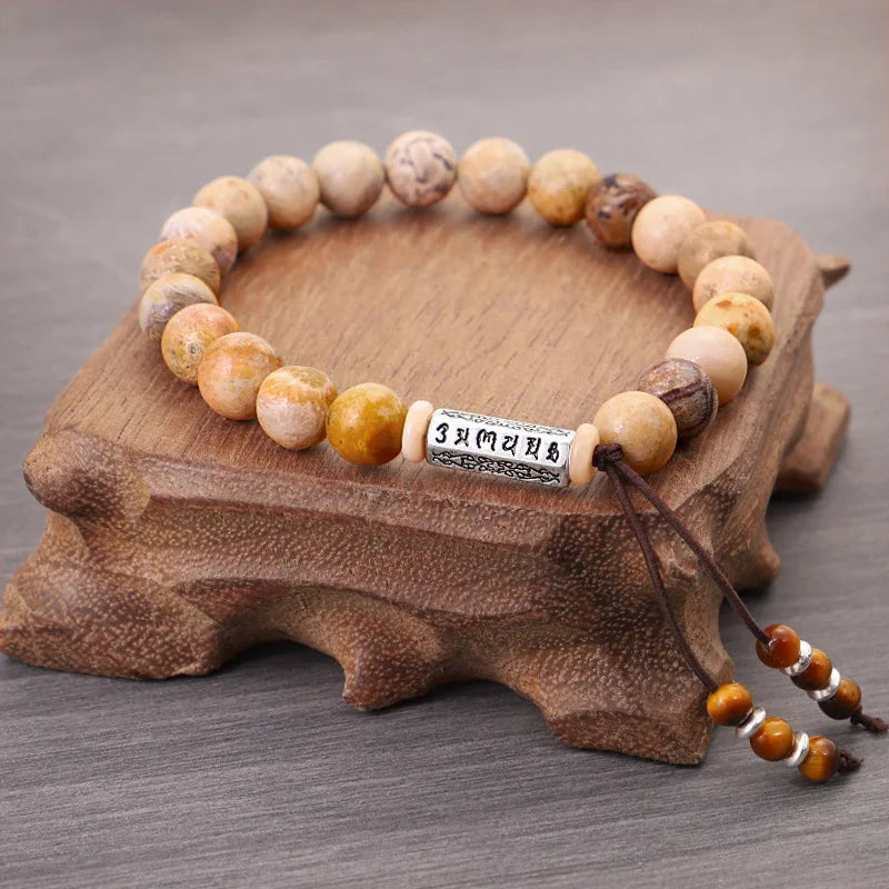 Buddhist Prayer Transfer Stones Strength Bracelet