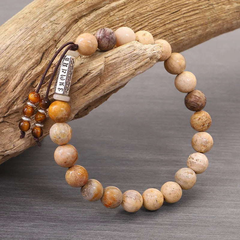 Buddhist Prayer Transfer Stones Strength Bracelet