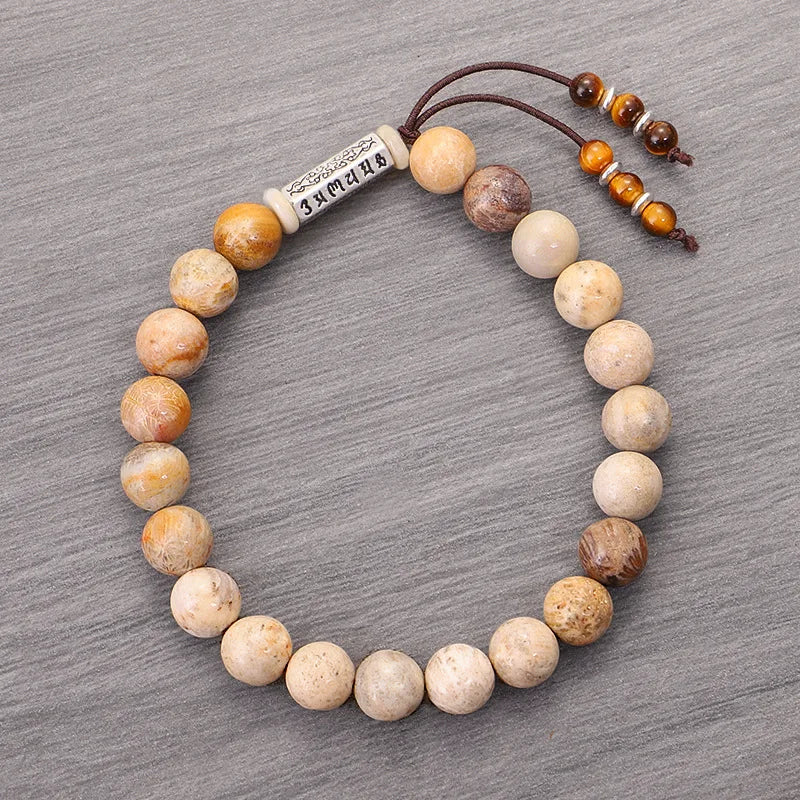 Buddhist Prayer Transfer Stones Strength Bracelet