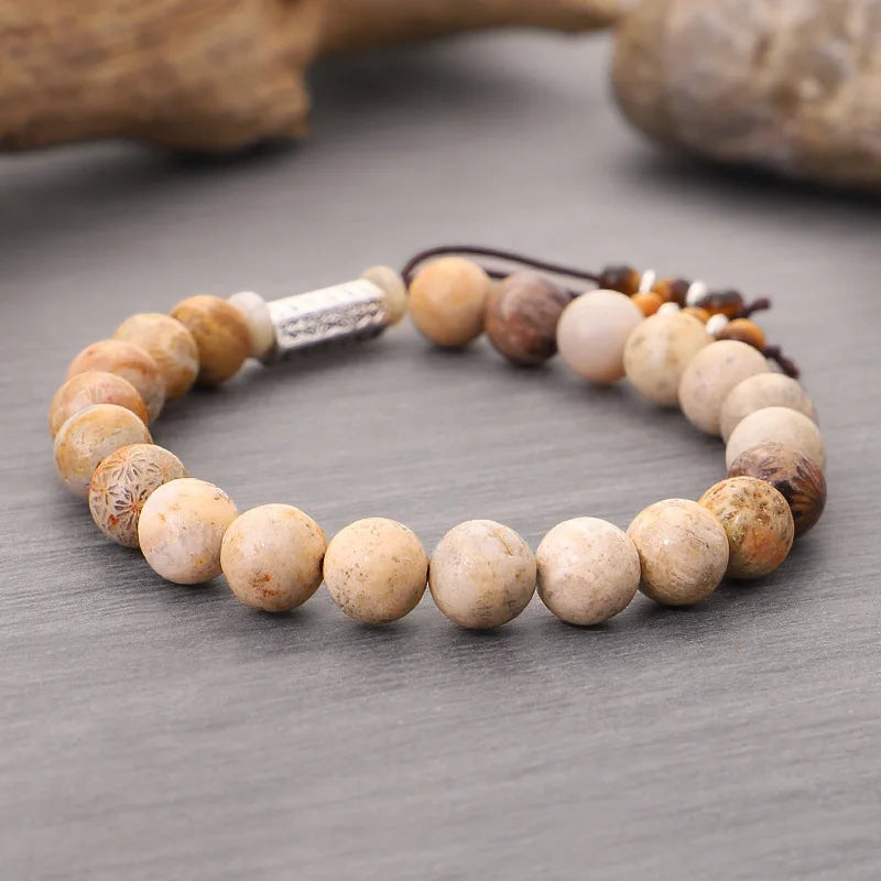 Buddhist Prayer Transfer Stones Strength Bracelet