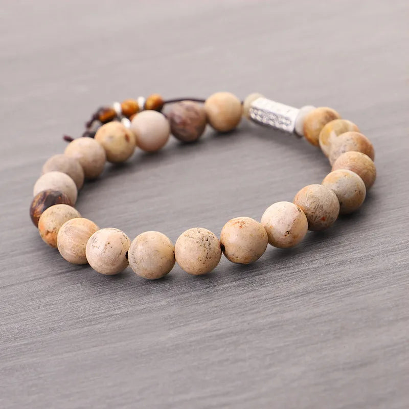 Buddhist Prayer Transfer Stones Strength Bracelet