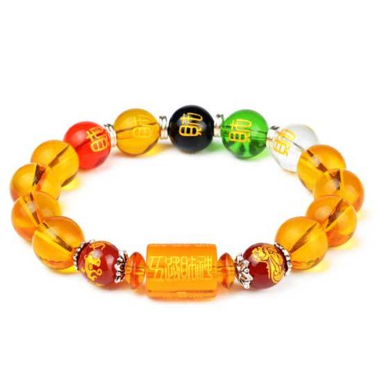 Yellow crystal Porsperity Bracelet - God of Wealth