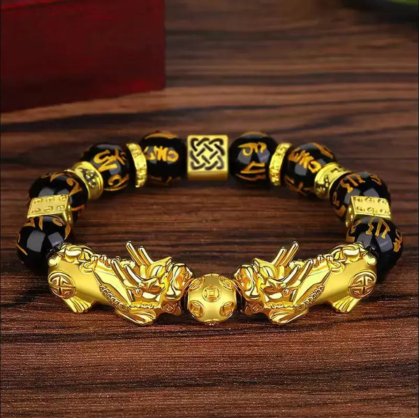 Double-Pixiu-Black-Obsidian-Bracelet-01