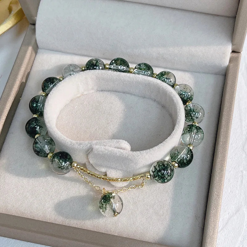 Green Phantom Quartz Lucky Charm Bracelet