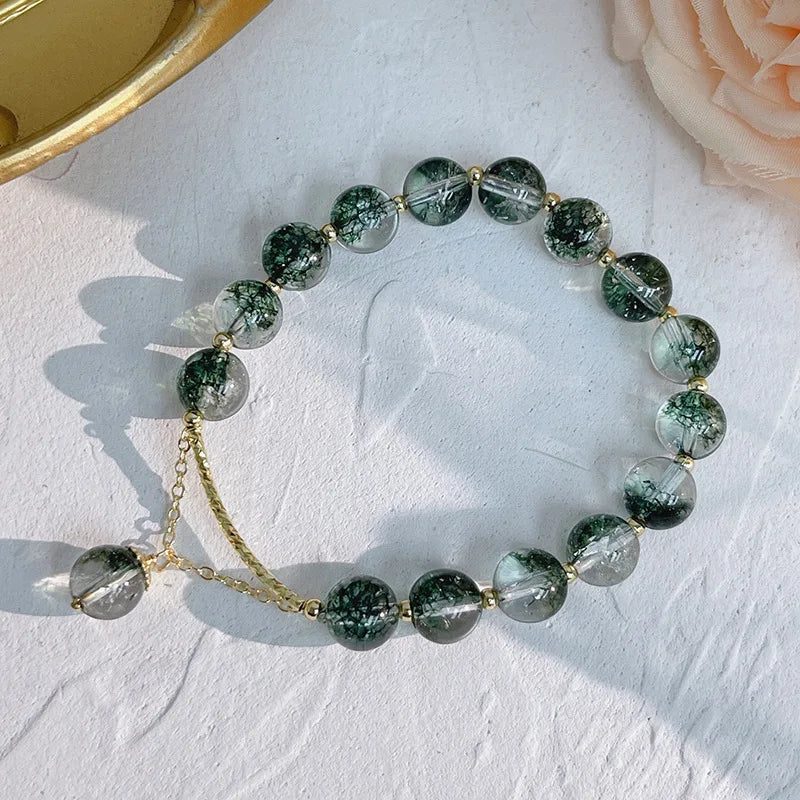 Green Phantom Quartz Lucky Charm Bracelet