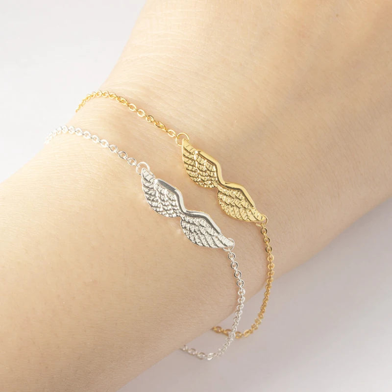 2024 Stainless Steel Angel Wings Bracelets