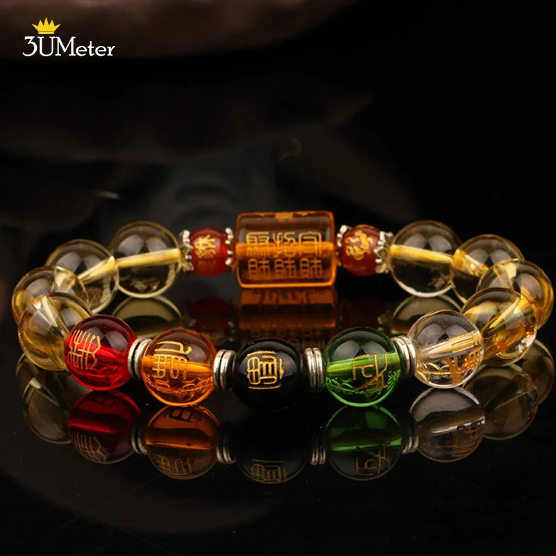 Yellow crystal Porsperity Bracelet - God of Wealth