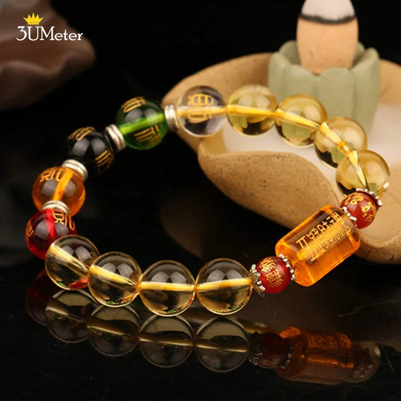 Yellow crystal Porsperity Bracelet - God of Wealth