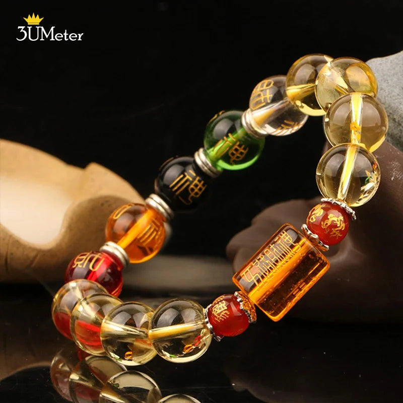 Yellow crystal Porsperity Bracelet - God of Wealth