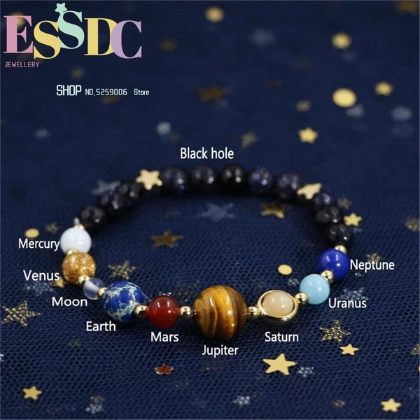 Handmade Galaxy Blue Sandstone Bracelet 01