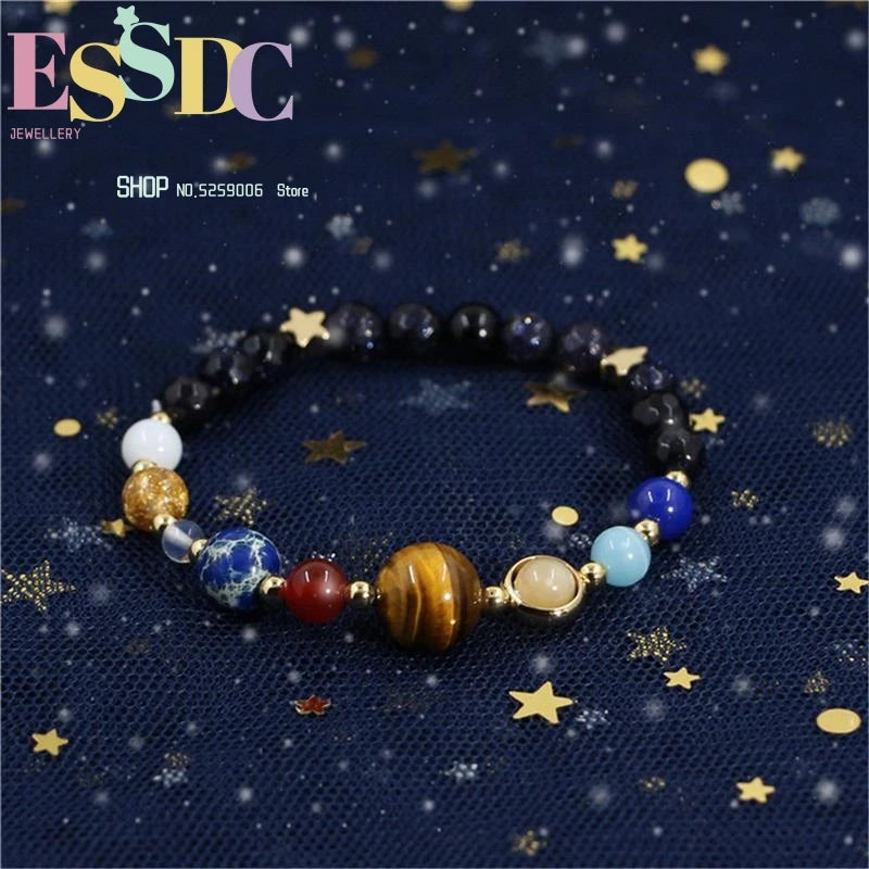 Handmade Galaxy Blue Sandstone Bracelet 02