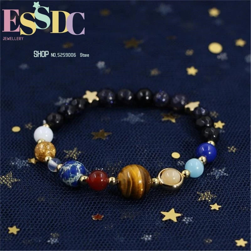 Handmade Galaxy Blue Sandstone Bracelet 03