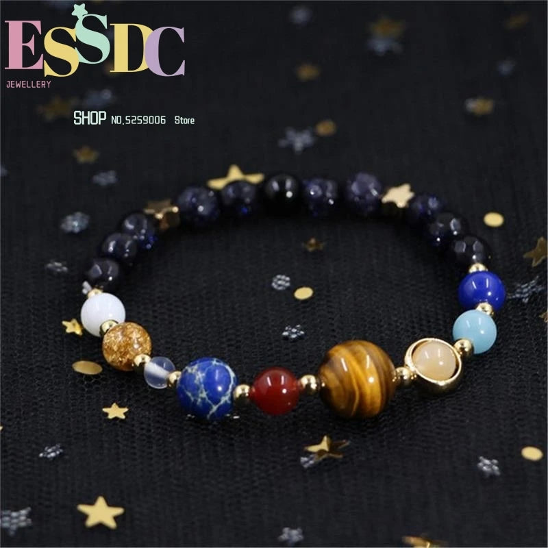 Handmade Galaxy Blue Sandstone Bracelet 05