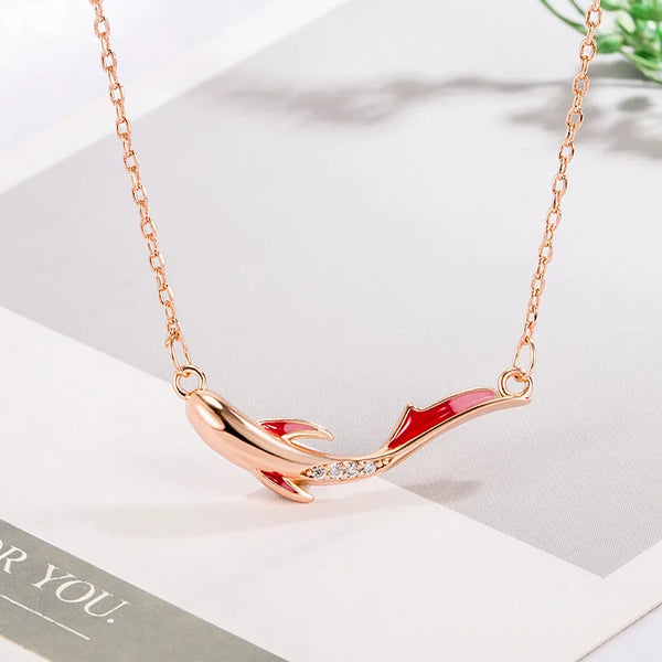 Luxury Gold Koi Fish Necklace Pendant