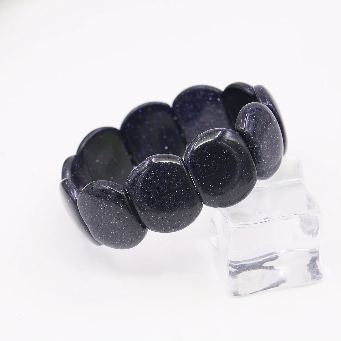 Natural Blue Sandstone Lucky Stone Bracelet 03