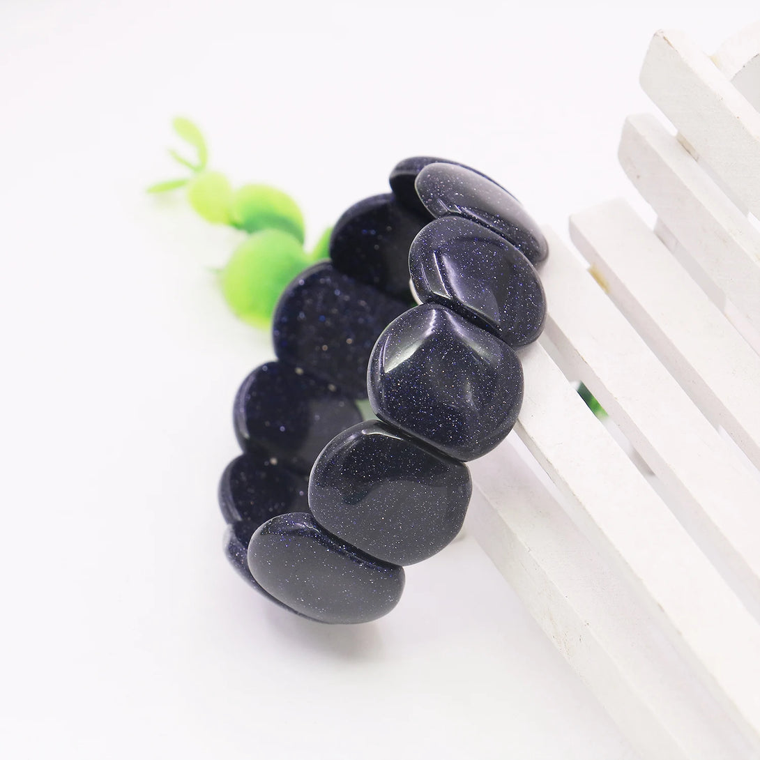 Natural Blue Sandstone Lucky Stone Bracelet 04