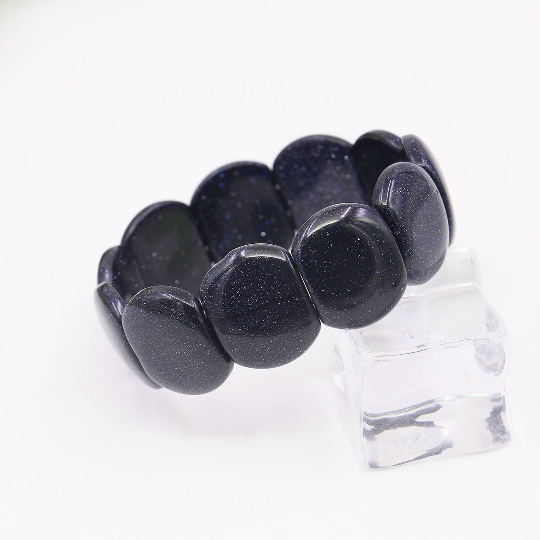 Natural Blue Sandstone Lucky Stone Bracelet 09