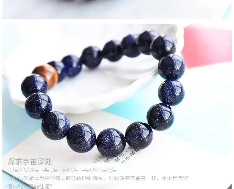 Popular Blue Sandstone Bracelet 07