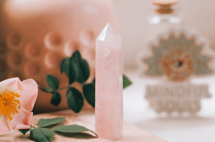 Rose Quartz Wand - Reiki Healing Near Me