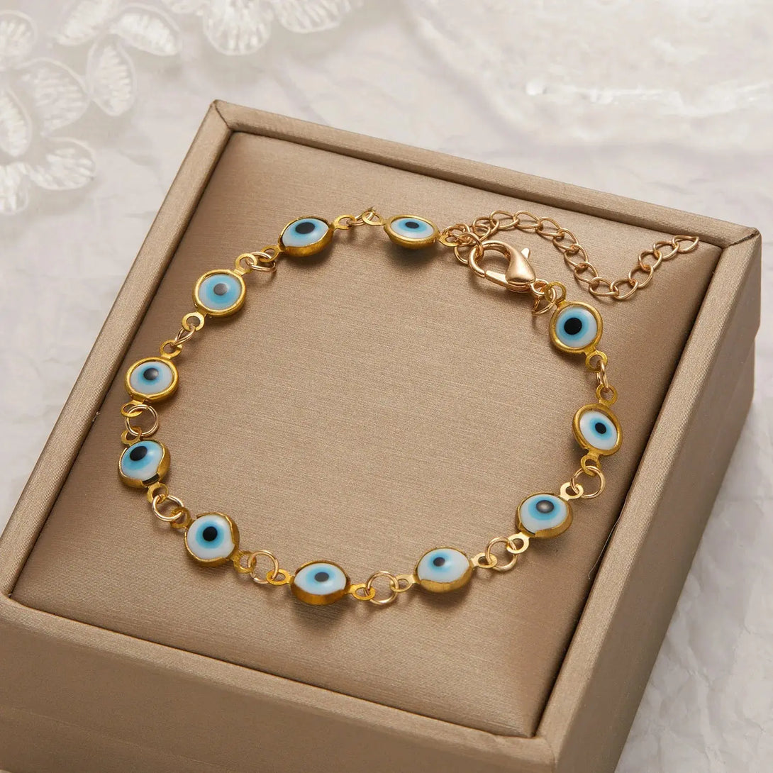 Lucky Turkish Evil Eye Bracelet – Adjustable Good Luck Jewelry Karma & Renewal