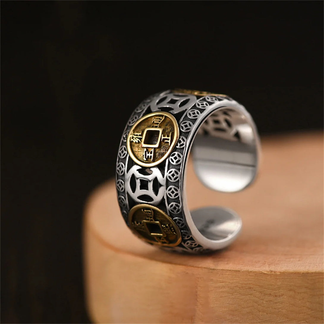 2024 Feng Shui Copper Coins Open Ring - Amulet Wealth