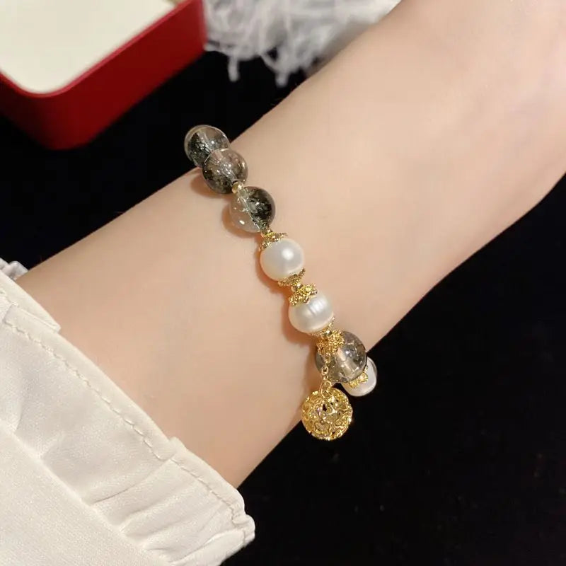 Classic Green Jade Linglong Charm Bracelet