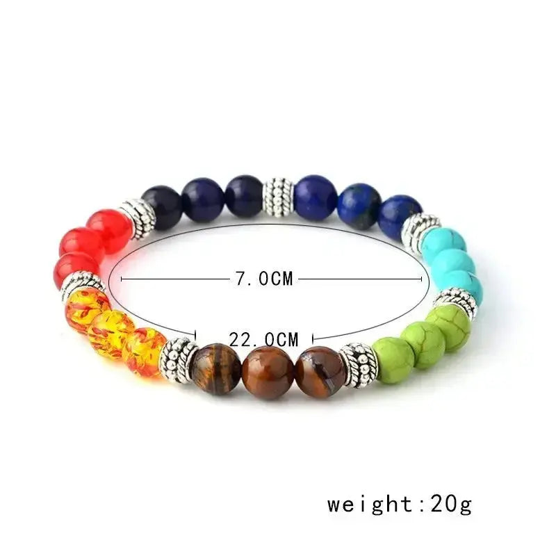 7 Chakra Bracelet – Natural Stones, Healing & Meditation Karma & Renewal
