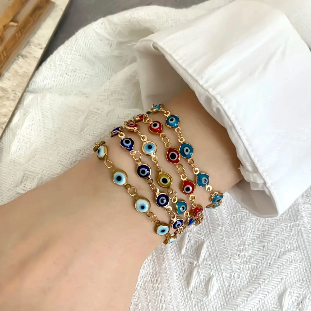 Lucky Turkish Evil Eye Bracelet – Adjustable Good Luck Jewelry Karma & Renewal